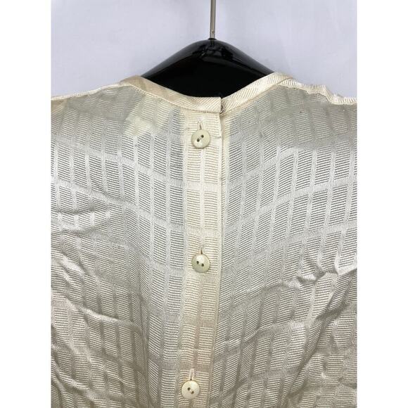 VTG Long Sleeve Silk Blouse Top Sz 8 Women's 80s Abstract - Picture 15 of 15